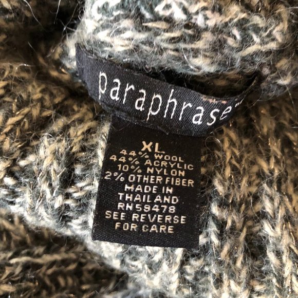 Charcoal-grey, wool-blend sweater, XL - Picture 3 of 3